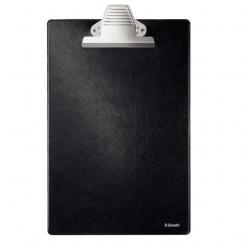 ESSELTE Carpeta con pinza base plástico forrado negro