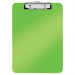 LEITZ Carpeta con pinza metálica WOW. Fabricada en PS. DIN A4, verde