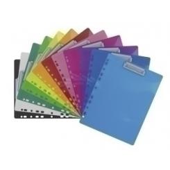 Carpeta Con Pinza Portablocs Multitaladro Office Box Colorline A4 Plastico Rigido Colores Surtidos Expositor De 36