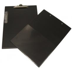 Carpeta Con Pinza Portablocs Saro Pvc Fº Con Bolsillo Y Portabolig. Negro