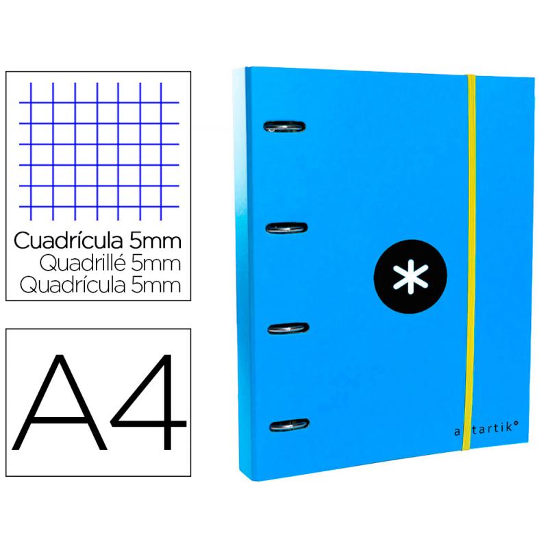 carpeta-con-recambio-y-solapa-liderpapel-antartik-a4-cuadro-5-mm-forrada-4-anillas-redondas-40mm-color-azul