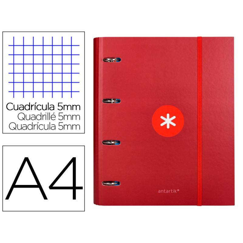 carpeta-con-recambio-y-solapa-liderpapel-antartik-a4-cuadro-5-mm-forrada-4-anillas-redondas-40mm-color-frambuesa