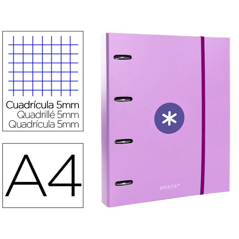carpeta-con-recambio-y-solapa-liderpapel-antartik-a4-cuadro-5mm-forrada-4-anillas-redondas-40mm-color-lavanda