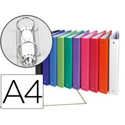 Carpeta De 2 Anillas 30mm Redondas EXACOMPTA A4 Carton Forrado Colores Surtidos