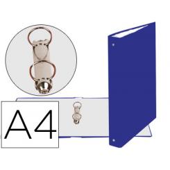 Carpeta De 2 Anillas 30mm Redondas EXACOMPTA DIN A4 Carton Forrado Azul