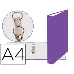 Carpeta De 2 Anillas 30Mm Redondas EXACOMPTA Din A4 Carton Forrado Morado