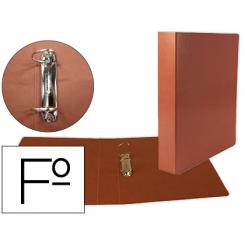 Carpeta de 2 anillas 40mm mixtas LIDERPAPEL folio cartoncuero