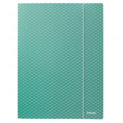 ESSELTE Carpeta de 3 solapas de cartón ColourBreeze A4, verde