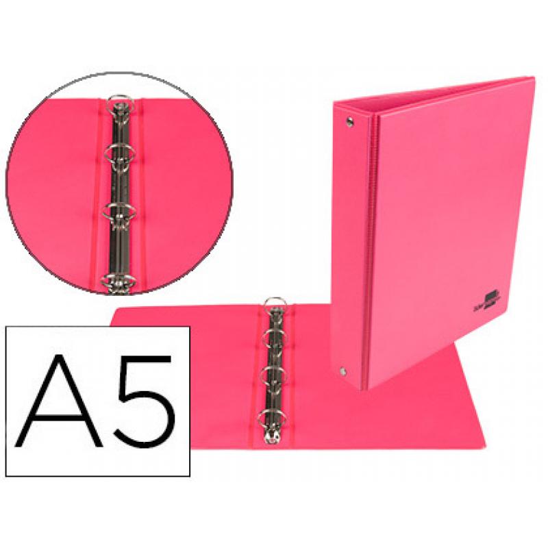 carpeta-de-4-anillas-25-mm-redondas-liderpapel-a5-carton-forrado-pvc-fucsia