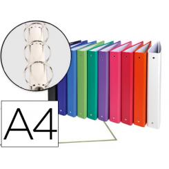 Carpeta De 4 Anillas 30mm Redondas EXACOMPTA A4 Carton Forrado Colores Surtidos
