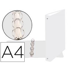 Carpeta De 4 Anillas 30mm Redondas EXACOMPTA DIN A4 Carton Forrado Blanco
