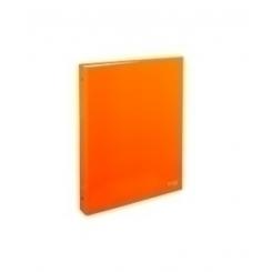 Carpeta De Anillas Carchivo Luz Carton Plastificado Brillo Fº-Xl 4 anillas Redonda 40Mm Naranja