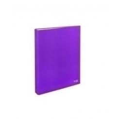 Carpeta De Anillas Carchivo Luz Carton Plastificado Brillo Fº-Xl 4 anillas Redonda 40Mm Violeta