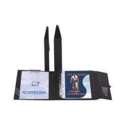 Carpeta De Anillas Con Pinza Miniclip Superior Iberplas Pvc Escolar Fº  4 An.25Mm Redondas Con Portaboligrafo Azul