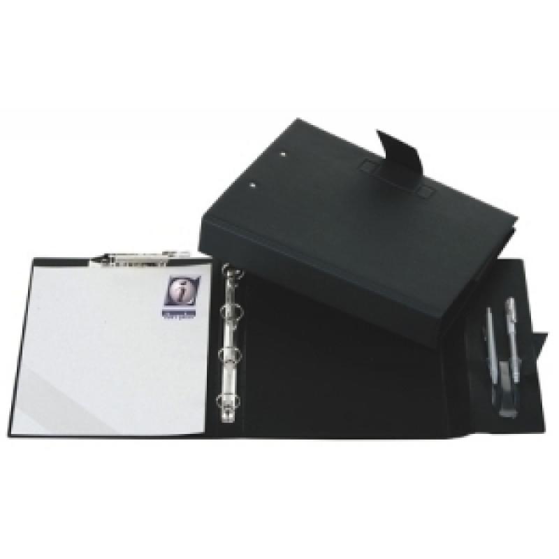 carpeta-de-anillas-con-pinza-miniclip-superior-iberplas-pvc-escolar-fº-4-an25mm-redondas-con-portaboligrafo-negro