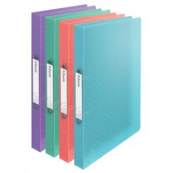 Carpeta de anillas ESSELTE ColourBreeze PP. 2 anillas redondas de 25 mm. DIN A4, surtidos