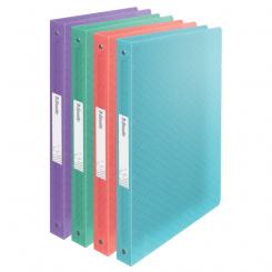Carpeta de anillas ESSELTE ColourBreeze PP. 4 anillas redondas de 25 mm. DIN A4, surtidos