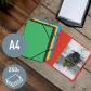Carpeta de cartón con gomas LEITZ Recycle. 100% reciclable. DIN A4, verde