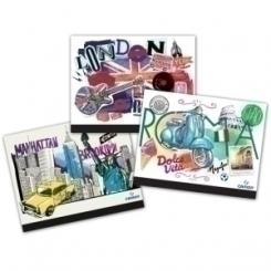 Carpeta De Dibujo Canson Creative Studio C/Gomas 26X33 Ciudades