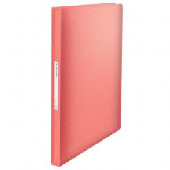 Carpeta de fundas ESSELTE ColourBreeze PP. Tapas flexibles. 80 fundas. DIN A4, coral
