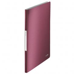 LEITZ Carpeta de fundas Style. PP. 20 fundas. DIN A4, rojo granate