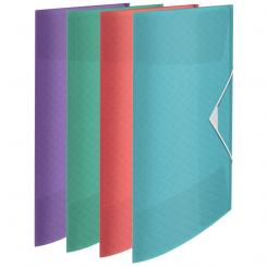 Carpeta de gomas ESSELTE ColourBreeze. PP. Con 3 solapas. DIN A4, surtidos