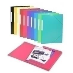 Carpeta De Gomas Y Solapas Carchivo Pp Opaco Fº  Con Etiqueta 10 Colores Surtidos