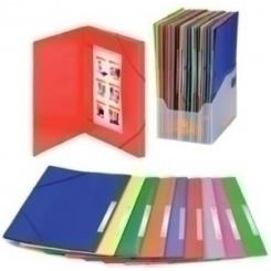 Carpeta De Gomas Y Solapas Carchivo Pp Opaco Fº  Con Etiqueta Rojo