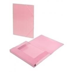 Carpeta De Gomas Y Solapas Carchivo Soft Carton Brillo Fº Rosa