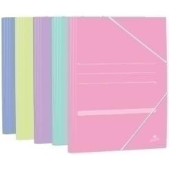 Carpeta De Gomas Y Solapas Carton Fº Pastel Surtido (5 Col.)