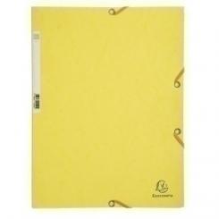 Carpeta De Gomas Y Solapas Exacompta Aquarel Cartulina Lustrada A4 Con Etiqueta Amarillo Limon