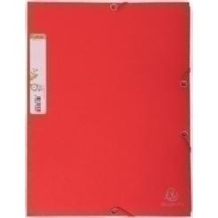 Carpeta De Gomas Y Solapas Exacompta Forever Carton A4 Con Etiqueta Rojo