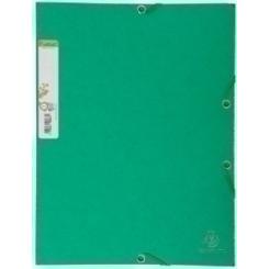 Carpeta De Gomas Y Solapas Exacompta Forever Carton A4 Con Etiqueta Verde