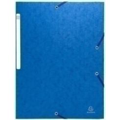 Carpeta De Gomas Y Solapas Exacompta Scotten Maxi Carton Gofrado A4 Con Etiqueta Azul