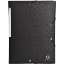 Carpeta De Gomas Y Solapas Exacompta Scotten Maxi Carton Gofrado A4 Con Etiqueta Negro