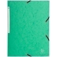 Carpeta De Gomas Y Solapas Exacompta Scotten Maxi Carton Gofrado A4 Con Etiqueta Verde