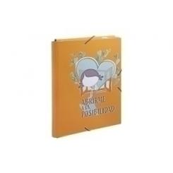 Carpeta De Gomas Y Solapas Pardo Muxote Carton Forrado Fº Abrirme