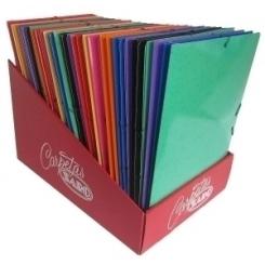 Carpeta De Gomas Y Solapas Saro Carton Plastif. Fº (8 Colores Surtidos)
