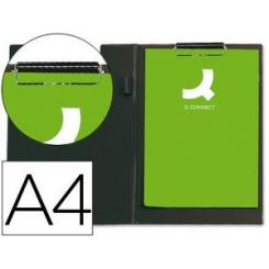 Carpeta Q-CONNECT miniclips plastico DIN A4 negra