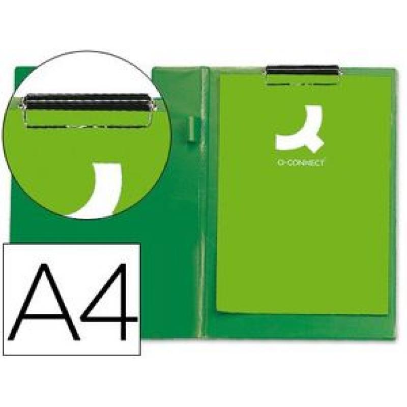 carpeta-de-pinza-q-connect-miniclips-plastico-din-a4-verde