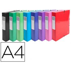 Carpeta De Proyecto EXACOMPTA Iderama Carton Lustrado Plastificado DIN A4 Lomo 60 mm Colores Surtidos