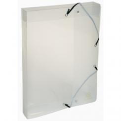 Carpeta De Proyectos Exacompta Exabox Pp Cristal A4 Gomas  4 Cm