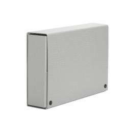 Carpeta De Proyectos Pardo Carton Forrado Pvc A4 Broches  5 Cm Gris