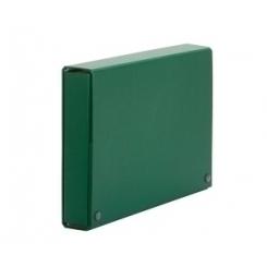 Carpeta De Proyectos Pardo Carton Forrado Pvc A4 Broches  5 Cm Verde