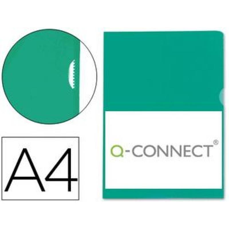 carpeta-dossier-unero-plastico-q-connect-din-a4-120-micras-verde-caja-de-100-unidades