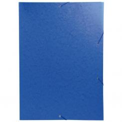 Carpeta Exacompta Carton A3 con gomas y solapas Azul
