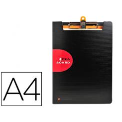 Carpeta EXACOMPTA Exactive con Tapa Polipropileno Negro con Pinza Y Portaboligrafo DIN A4