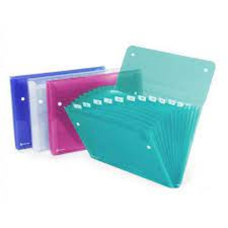 Carpeta fuelle REXEL ICE 6 compartimentos DIN A4, colores surtidos
