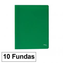 Carpeta Fundas Plus A4 Eco 10F Verde