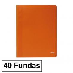 Carpeta Fundas Plus A4 Eco 40F Naranja